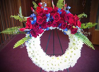 Wreath - Large - Red White Blue
